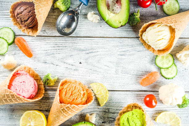 istock Trendy colorful vegetable ice cream 1092069902
