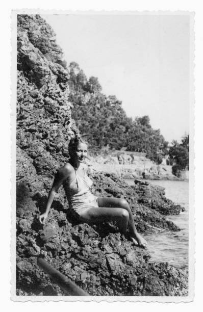 istock Young woman in swimsuit in 1938 1092071752