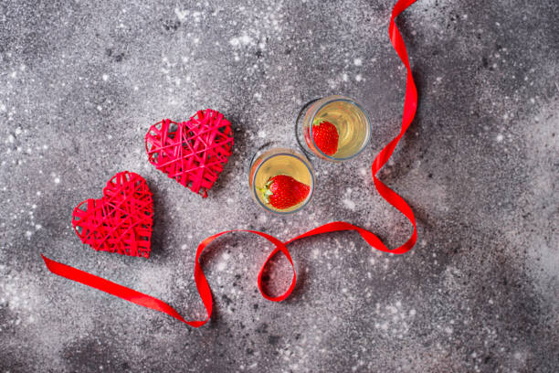 istock Valentines Day background.  Champagne with strawberry 1092084058