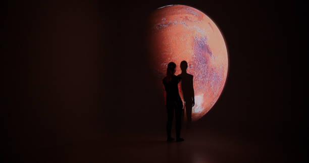 istock Planet Mars projection upon a young woman 1092084148