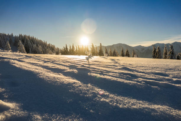 istock Fantastic winter mountain landscape glowing by sunlight 1092087246