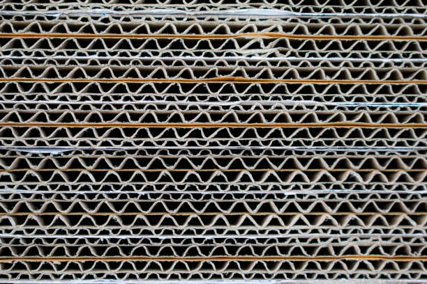 istock Texture of stacked corrugated cardboard boxes abstract background. 1092095764