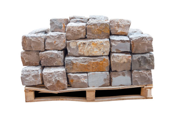 istock Marble blocks natural industrial construction stone for work isolated on white 1092099826