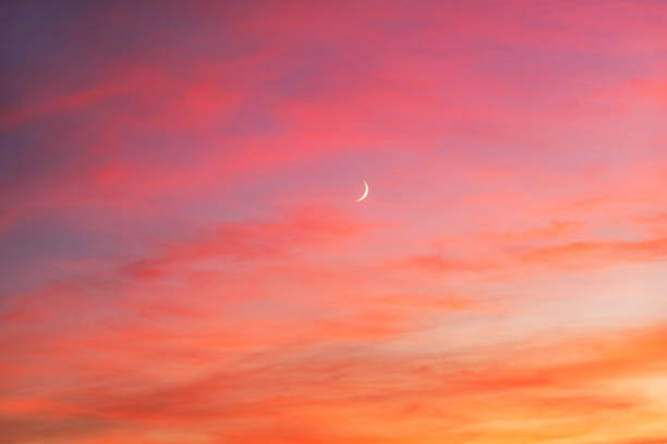 istock Young Moon at the Sunset 1092099930
