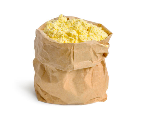 istock Corn flour in papeer bag. Isolated on white background 1092109336