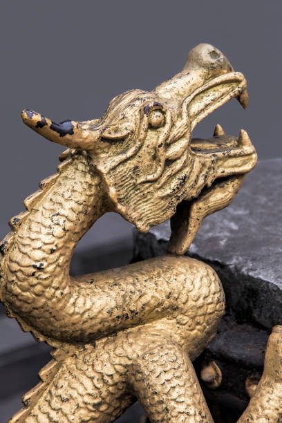 istock Dragons that decorate the Qingyang Temple in Chengdu, China 1092109504