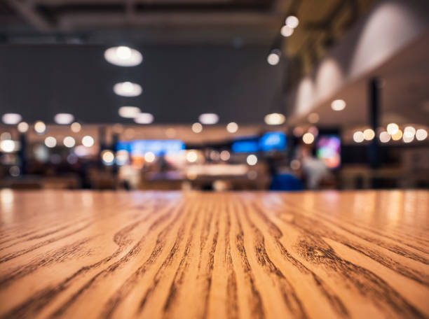istock Table top Counter Blur lighting Bar Restaurant Shop interior background 1092110286