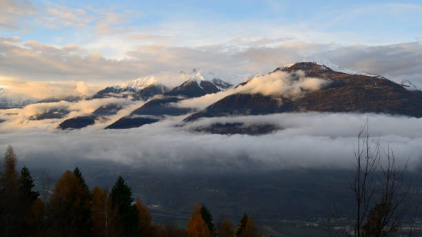 istock View on Valtellina valley in a cloudy day 1092112836