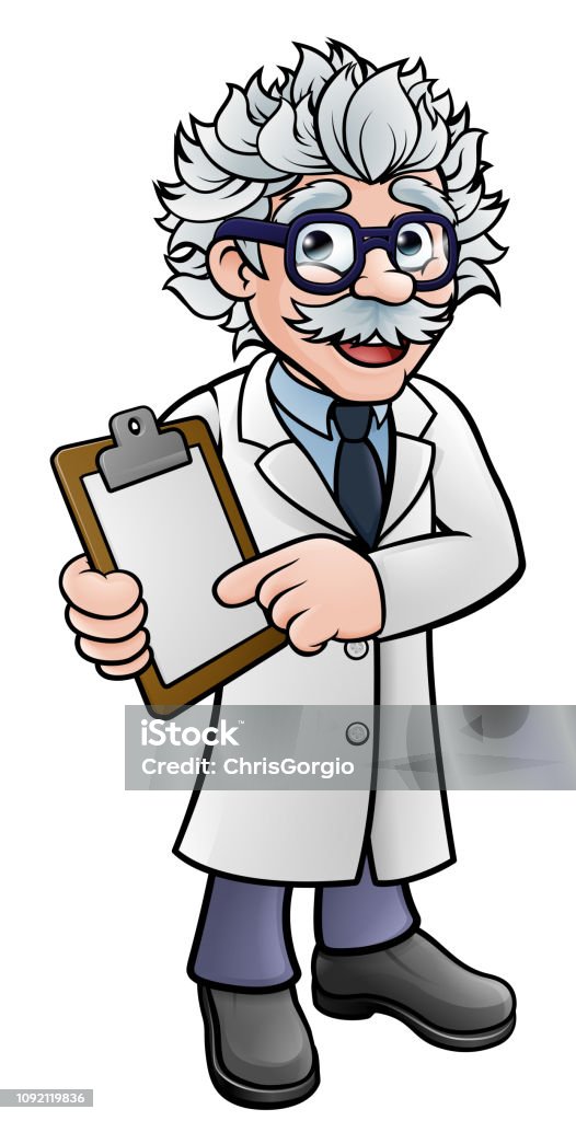 Ilustración de Científico De Personaje De Dibujos Animados Sosteniendo Un Portapapeles y más Vectores Libres de Derechos de Albert Einstein - iStock Ilustración de Científico De Personaje De Dibujos Animados Sosteniendo Un Portapapeles y más Vectores Libres de Derechos de Albert Einstein - iStock