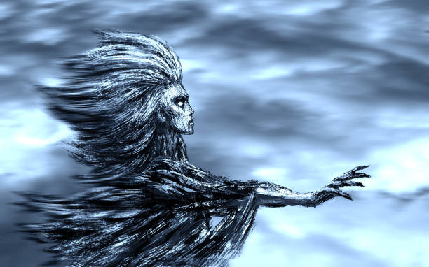 istock Goddess of the wind. Fantasy illustration. 1092122992