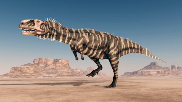 istock Dinosaur Rajasaurus in the desert 1092123610