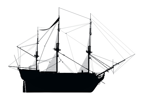 Silhouette of the HMS Victory