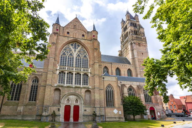 St. Salvator's Cathedral in Bruges, Belgium St. Salvator's Cathedral in Bruges, Belgium st salvators cathedral stock pictures, royalty-free photos & images