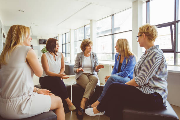 istock Group of women talking during training session 1092131108