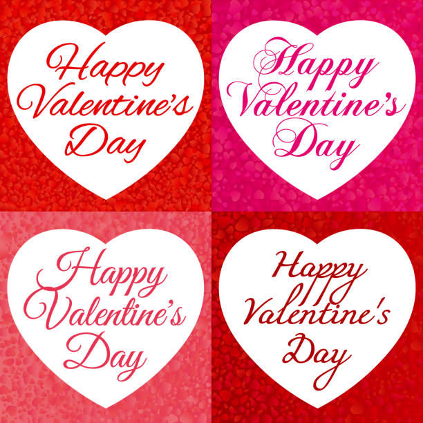 istock Happy Valentine's day. Frames with a background from falling hearts and with an inscription to Valentine's Day. 1092131790