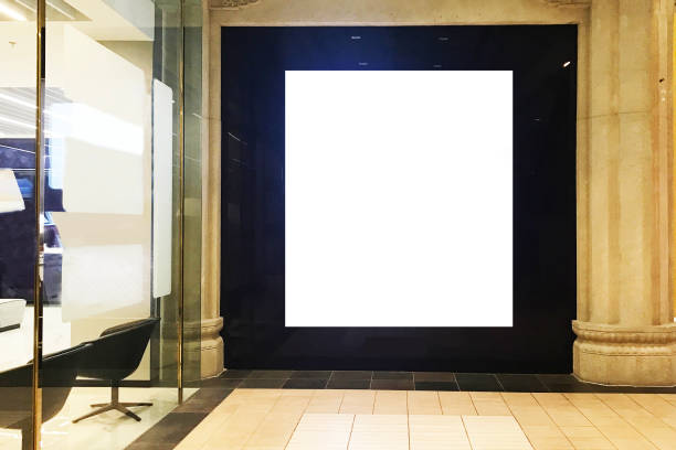 Blank billboard advertisement space Blank billboard light box advertisement space ideal for poster mock up, digital signage, video marketing campaign retail digital signage stock pictures, royalty-free photos & images
