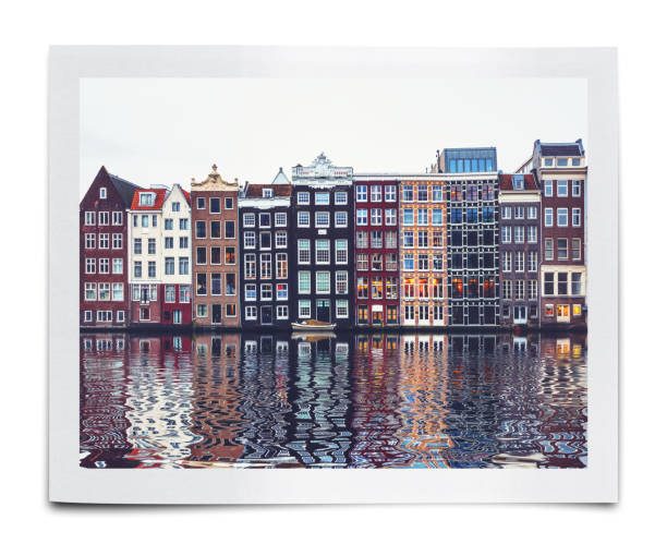 foto de amsterdam (clipping path) - amsterdam canal netherlands dutch culture fotografías e imágenes de stock
