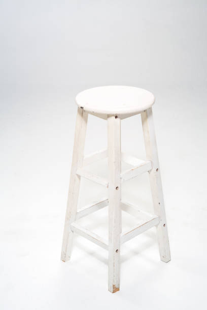 istock Round white wooden chair on white background 1092143672