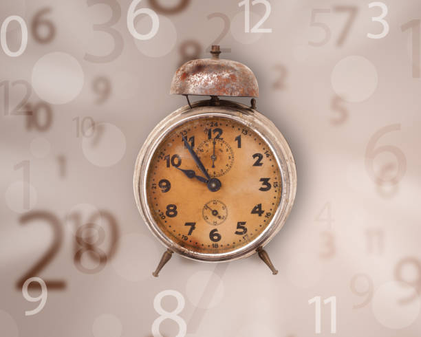 istock Vintage clock with numbers on the side 1092145324