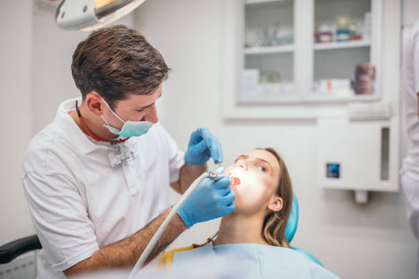 istock Beautiful lady at the dentist 1092148856