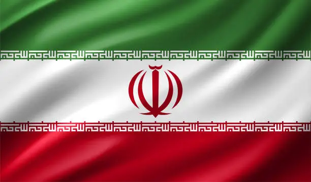 Vector illustration of Iran Flag