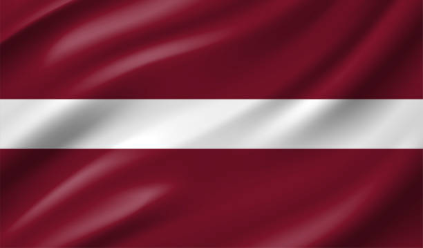 łotwa flaga - latvia flag stock illustrations