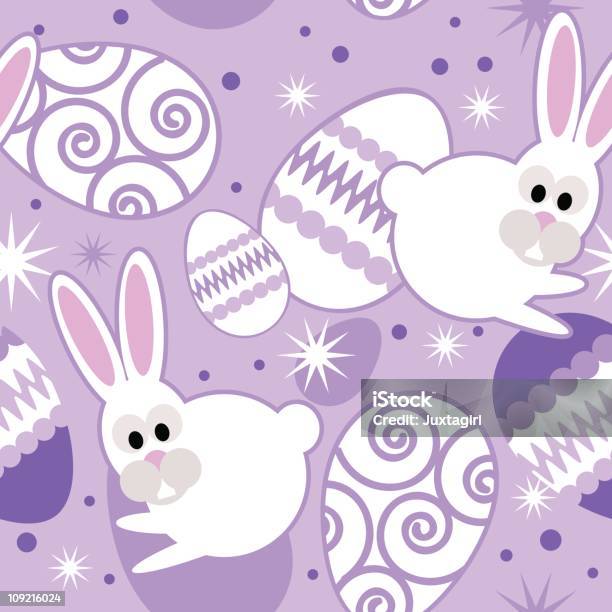 Coniglietto E Pasqua Uova Bg - Immagini vettoriali stock e altre immagini di A forma di stella - A forma di stella, Animale, Chiazzato