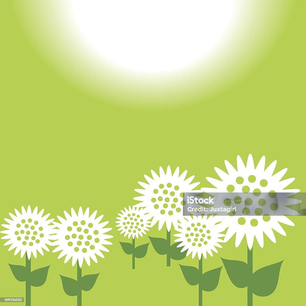 sunflowers verde - arte vectorial de Aire libre libre de derechos