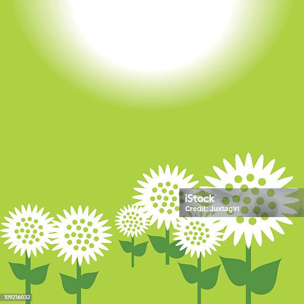 Зеленый Подсолнухи — стоковая векторная графика и другие изображения на тему Без людей - Без людей, Векторная графика, Весна