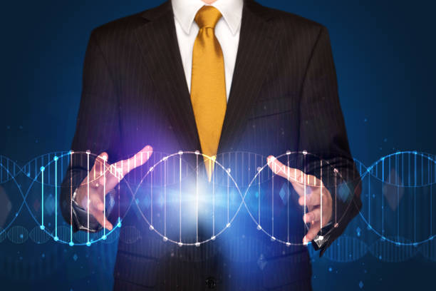 istock Businessman holding DNA 1092160768