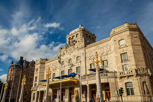 10th September, 2017: The Royal Dramatic Theatre in Stockholm, Sweden's national theatre. Located on the waterfront at Nybroviken bay, overlooking the waterfront. Locally known as Kungliga Dramatiska Teatern.