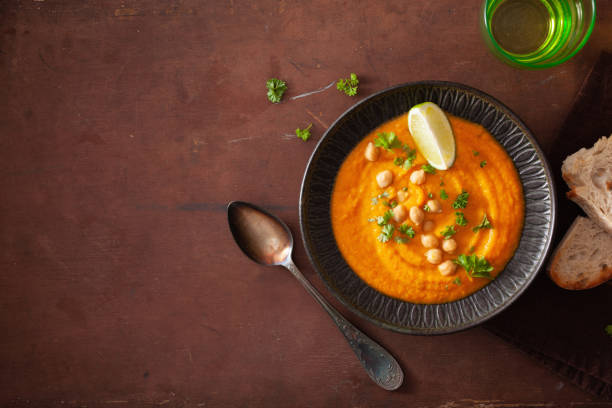 istock creamy carrot chickpea soup on dark rustic background 1092169066