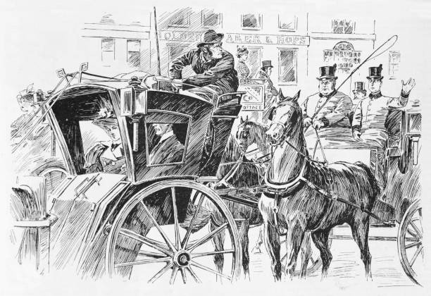 Congested Victorian Streets - Victorian Era Magazine Illustration