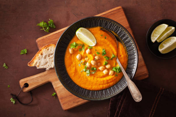 istock creamy carrot chickpea soup on dark rustic background 1092169208