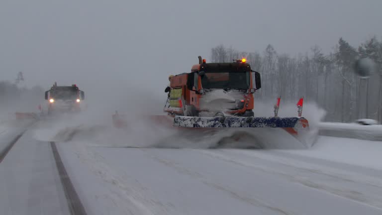 snowplow on german autobahn