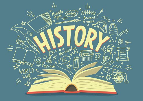 Open Book With History Doodles And Lettering Stock Illustration - Download  Image Now - History, Book, Doodle - iStock