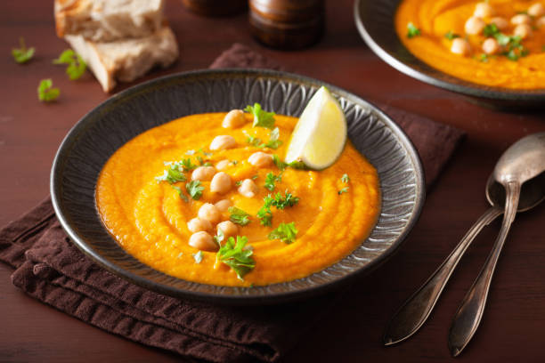 istock creamy carrot chickpea soup on dark rustic background 1092171116