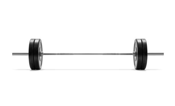Barbell Barbell on white background, included clipping path gymnastics bar photos stock pictures, royalty-free photos & images