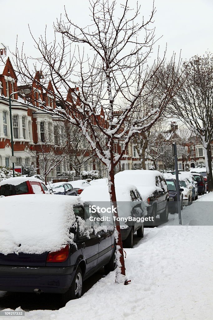 雪で覆われた棚田 Street In London - イギリスのロイヤリティフリーストックフォト