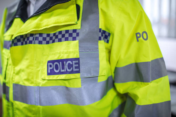 istock Front view of British police uniform 1092173828