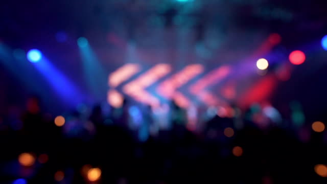Defocus Party Lights in night club - Abstract Background