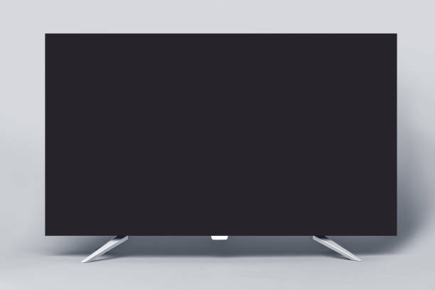 istock Modern TV or PC monitor on gray background. 1092182048