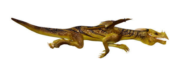 istock 3D illustration fantasy dragon on white 1092183746
