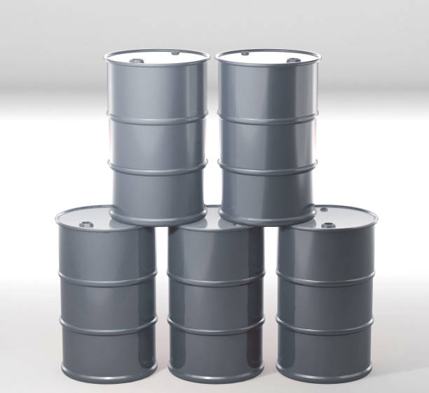 istock The barrel metal tank on white. 3D rendering. 1092183788