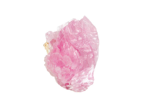 istock Macro mineral stone Rose quartz on white background 1092193554
