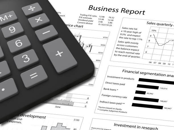istock Business report calculator analysis 1092195892