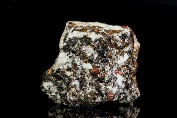 istock Macro Zircon mineral stone on a black background 1092200686