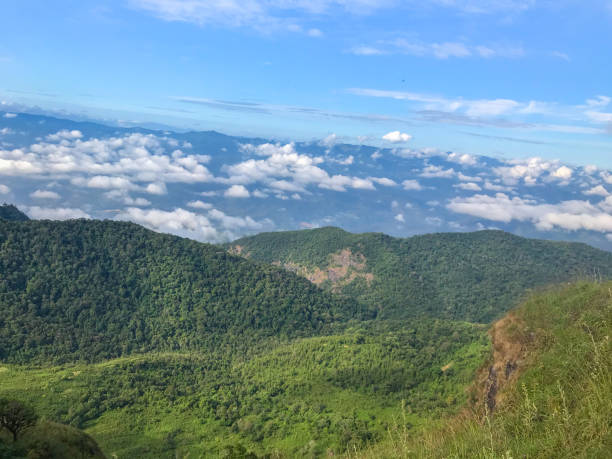 istock high mountains with blue clound and fog at Chaing mai, Thailand 1092201544