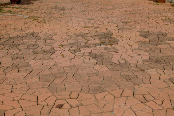 Old orange brick, arranged to lay the floor