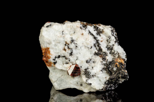 istock Macro Zircon mineral stone on a black background 1092202102
